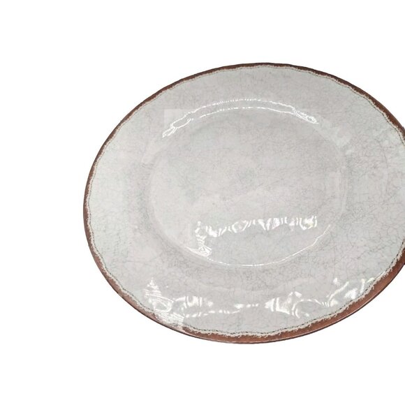 Le Cadeaux Antiqua Serving Platter melamine White crazing  15" discontinued - Picture 12 of 12